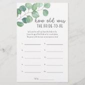 ユーカリ – 何歳の花嫁だった (正面)