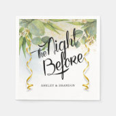 ユーカリ 前夜のリハーサル用ナプキン スタンダードカクテルナプキン (正面)