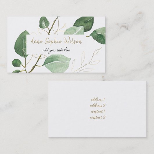 ユーカリ 名刺 (正面/裏面)