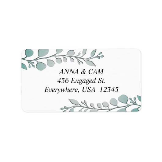 ユーカリ |差出人住所 ラベル (正面)