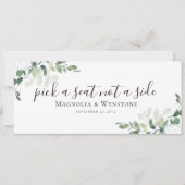 ユーカリ 席を選ぶ、サイドを選ばない 招待状 (正面)