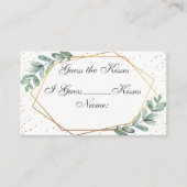 ユーカリ　幾何学　ブライダルシャワー　ゲーム　カード エンクロージャーカード (正面)