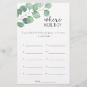 ユーカリ – 彼らはブライダルシャワーゲーム (正面)