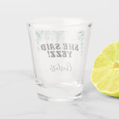 ユーカリ 彼女はイエスと言った ブライズメイド パーティー 花嫁 ショットグラス (裏面)