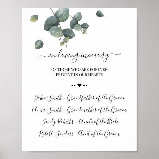 ユーカリ 思い出 記念 サイン (正面)