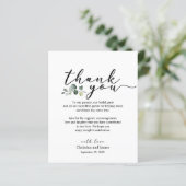ユーカリ 感謝の気持ちを伝える結婚式の受付カード (スタンド正面)