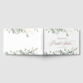 ユーカリ 手書きスクリプト ブライダルシャワー ゲストブック (全面)