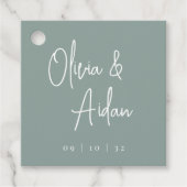 ユーカリ |手書モダンきスクリプ結婚ト フェイバータグ (正面)