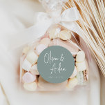 ユーカリ |手書モダンきスクリプ結婚ト ラウンドシール<br><div class="desc">手書きスクリプトモダン結婚式招待状に合わせて設計。ミニマルなタイポグラフィベースの美しいデザインで感じ、手書きスクリプモダントとクラシックセリフレタリングを搭載。カラーウェイ：ユーカリプタス、ダスティのセージのグリーン。</div>