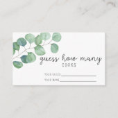 ユーカリ - 新婦が何個の栓を使ったゲームを推測して エンクロージャーカード (正面)