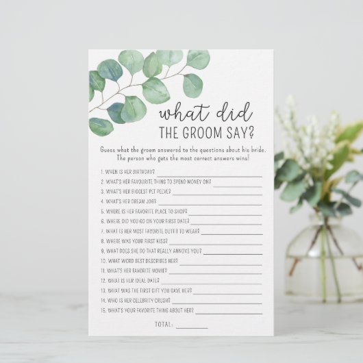 ユーカリ – 新郎は何と言ったブライダルゲーム (スタンド正面)