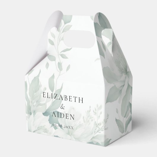 ユーカリ、明るい結婚の箱 フェイバーボックス (正面サイド)