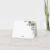 ユーカリ 水彩折りたたみ写真ありがとうカード サンキューカード (裏面)