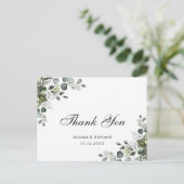 ユーカリ 水彩 タイプのサンキュー ポストカード (スタンド正面)