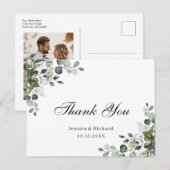 ユーカリ 水彩 タイプのサンキュー ポストカード (正面/裏面)