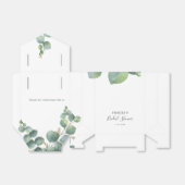 ユーカリ 水彩 ボタニカル ブライダル シャワー フェイバーボックス (折り畳みなし)