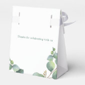 ユーカリ 水彩 ボタニカル ブライダル シャワー フェイバーボックス (裏面サイド)