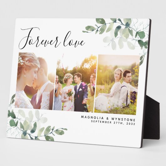 ユーカリ 永遠の愛 3枚写真 フォトプラーク (側面)