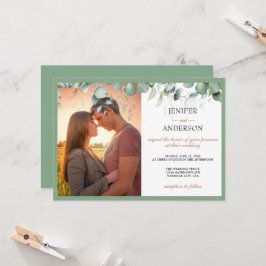 ユーカリ・結婚グリーンの写真 招待状