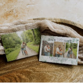 ユーカリ・結婚グリーンリーの写真は日付を保存 招待状