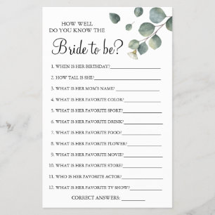 ユーカリ 結婚式のゲームのカードどれくらい知ってる? チラシ