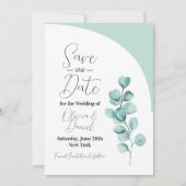 ユーカリ 結婚式 葉 春 Save The Date セーブザデート (正面)