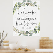 ユーカリ 緑の花 ブライダルシャワー ポスター (キッチン)