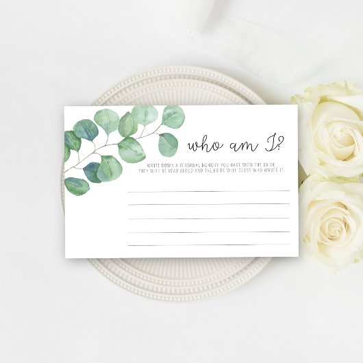 ユーカリ – 誰が私のブライダルシャワーゲーム 便箋