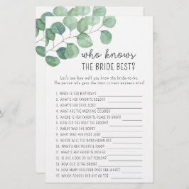 ユーカリ – 誰が花嫁のゲームを知っ最高のている