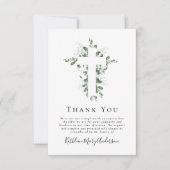 ユーカリ　追悼　葬儀　感謝カード ノートカード (正面)