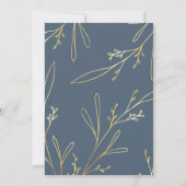 ユーカリ&金ゴールドウォーターカラーガーデンブライダルシャワー 招待状