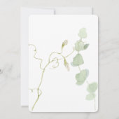 ユーカリ&開花結婚式招待状 招待状 (裏面)