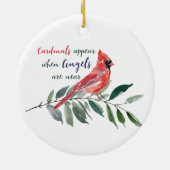 ユーカリ(鳥)ショウジョウコウカンチョウ写真記念 セラミックオーナメント (裏面)