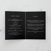 ユーカリ 黒 金色 写真 葬儀 プログラム (内部)