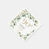 ユーカリ 90歳の誕生日 スタンダードカクテルナプキン (角)