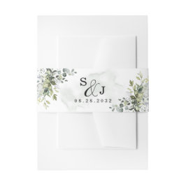 ユーカリ(Eucalyptus)緑(Succulent) 招待状ベリーバンド