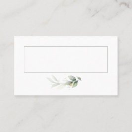 ユーカリ sage green ゴールドの結婚式 Save the Date ポストカード プレイスカード