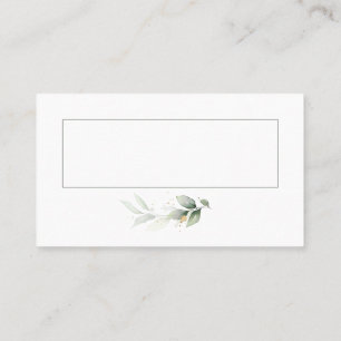 ユーカリ sage green ゴールドの結婚式 Save the Date ポストカード プレイスカード