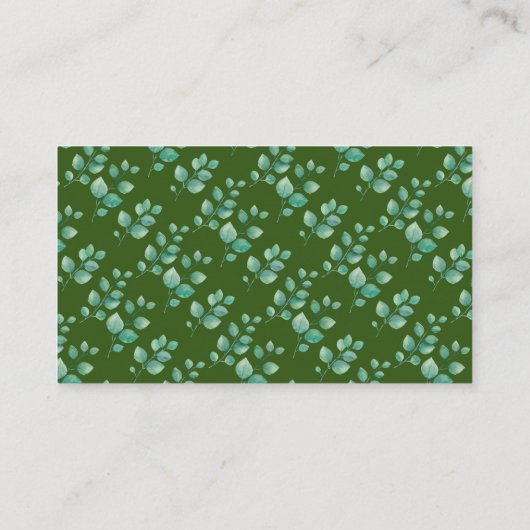 ユーカリMrs. ShowerGameカードのためのキスの数 プレイスカード (裏面)