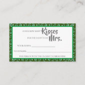 ユーカリMrs. ShowerGameカードのためのキスの数 プレイスカード (正面)