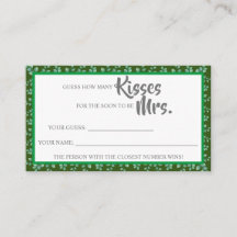 ユーカリMrs. ShowerGameカードのためのキスの数