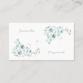 ユーカリMrs. ShowerGameカードのためのキスの数 プレイスカード (裏面)