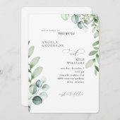 ユーカリNo親エレガントウェディング招待状 招待状 (正面/裏面)