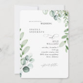 ユーカリNo親エレガントウェディング招待状 招待状 (正面)