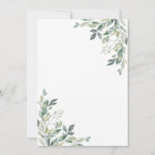 ユーカリPHOTO Greenery Geometric 結婚's 招待状 (裏面)