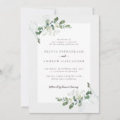 ユーカリQRコードオールインワンウェディング 招待状 (正面)