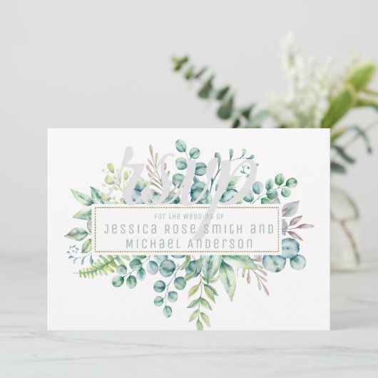 ユーカリRSVPカード – 文字両面 (スタンド正面)