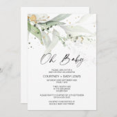 ユーカ男女兼用リ·オ·ベビーシャワー 招待状 (正面/裏面)