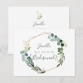 ユーカ素朴リは私のDIYブリデシード 招待状 (正面/裏面)