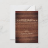 ユーカ素朴リ結婚のお礼に ノートカード (裏面)